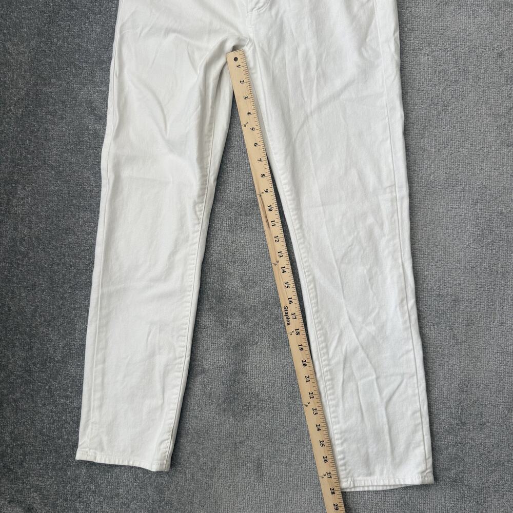 Paige Jeans Womens 29 White Roxbury Crop Premium Denim Stretch Skinny Pants USA - Picture 8 of 13